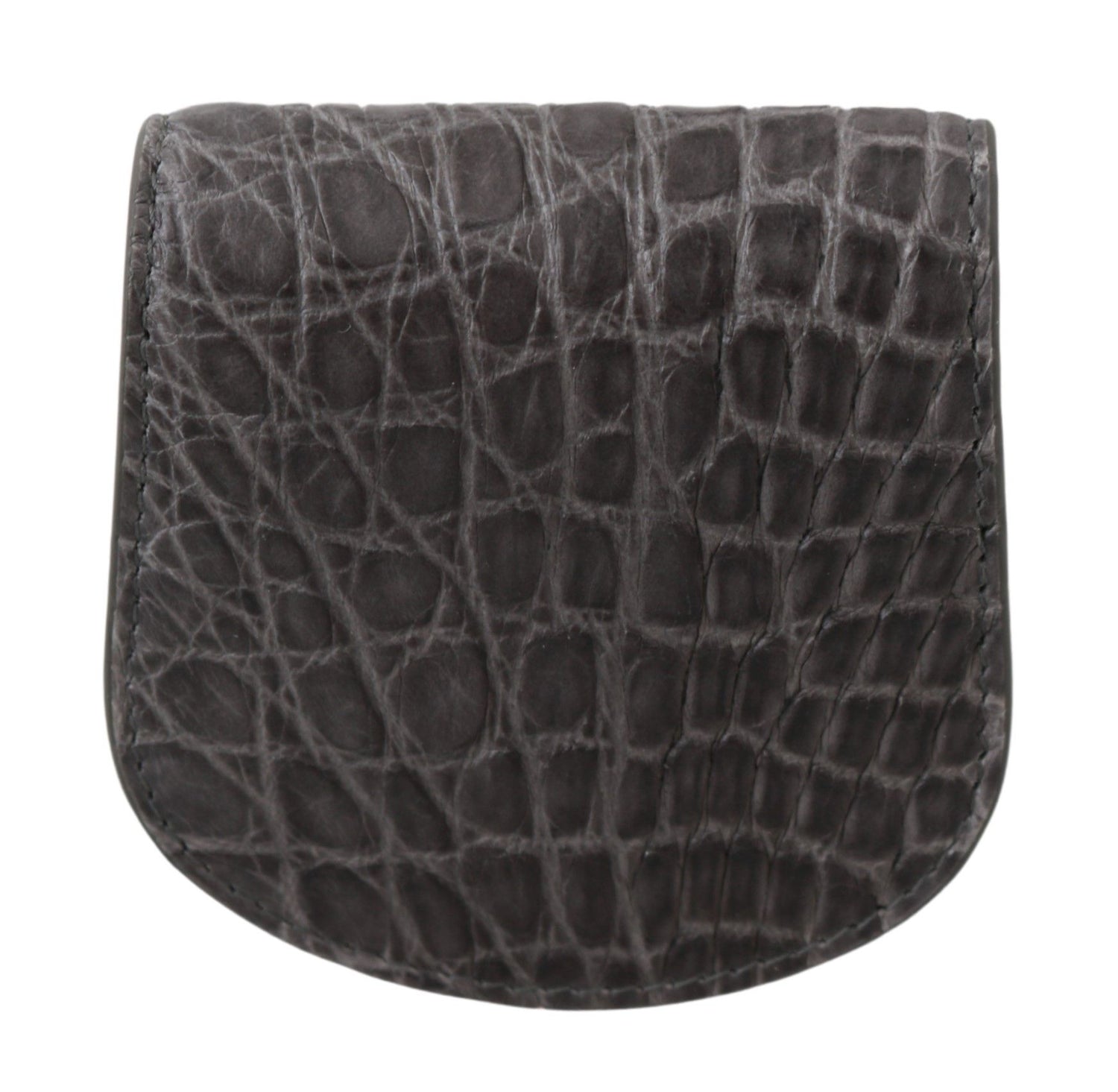 Dolce &amp; Gabbana Gray Exotic Skin Condom Case Holder Pocket Wallet