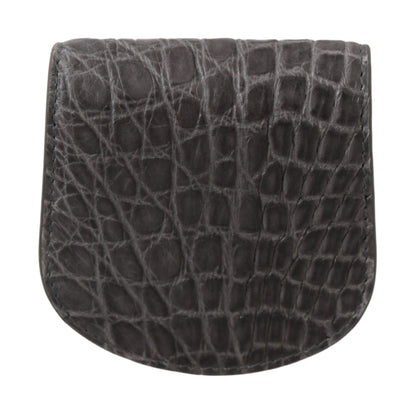 Dolce &amp; Gabbana Gray Exotic Skin Condom Case Holder Pocket Wallet