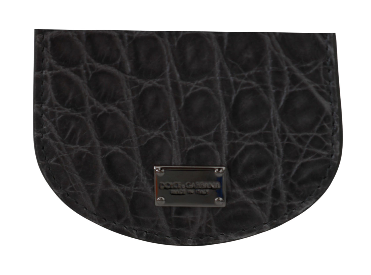 Dolce &amp; Gabbana Gray Exotic Skin Condom Case Holder Pocket Wallet