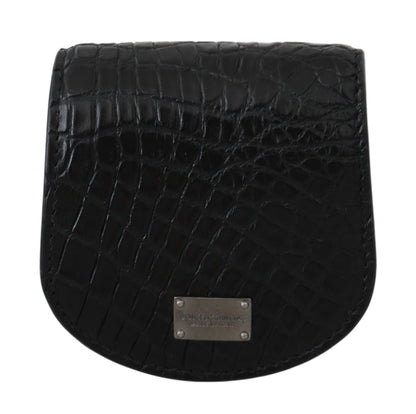 Dolce &amp;amp; Gabbana Svart Kondomfodral med Pocket i Exotisk Hud