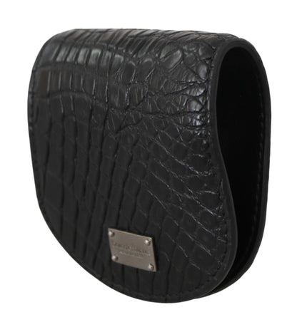 Dolce &amp;amp; Gabbana Svart Kondomfodral med Pocket i Exotisk Hud