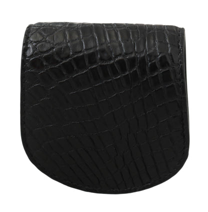 Dolce &amp;amp; Gabbana Svart Kondomfodral med Pocket i Exotisk Hud