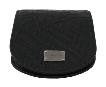 Dolce &amp;amp; Gabbana Svart Kondomfodral med Pocket i Exotisk Hud