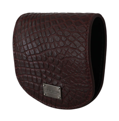 Dolce &amp;amp; Gabbana Brunt Kondomfodral med Pocket i Exotisk Hud