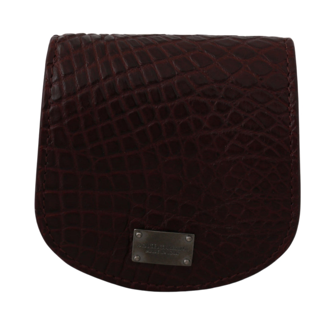 Dolce &amp;amp; Gabbana Brunt Kondomfodral med Pocket i Exotisk Hud