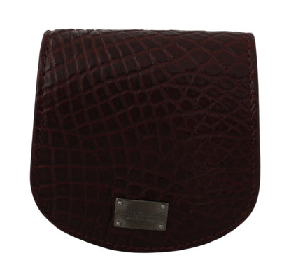 Dolce &amp;amp; Gabbana Brunt Kondomfodral med Pocket i Exotisk Hud