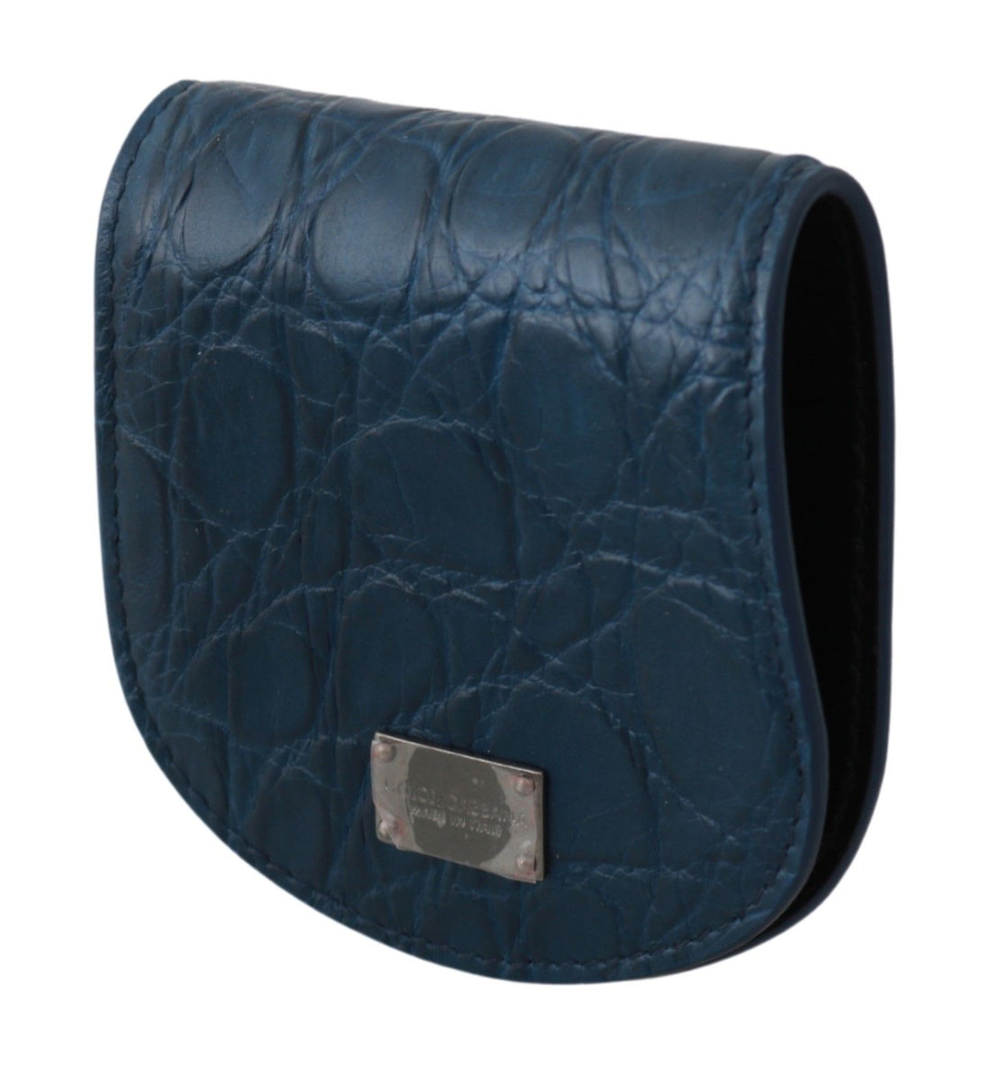 Dolce &amp; Gabbana Blue Leather Holder Pocket Condom Case