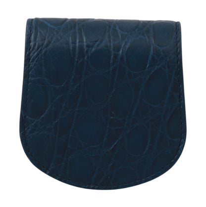 Dolce &amp; Gabbana Blue Leather Holder Pocket Condom Case