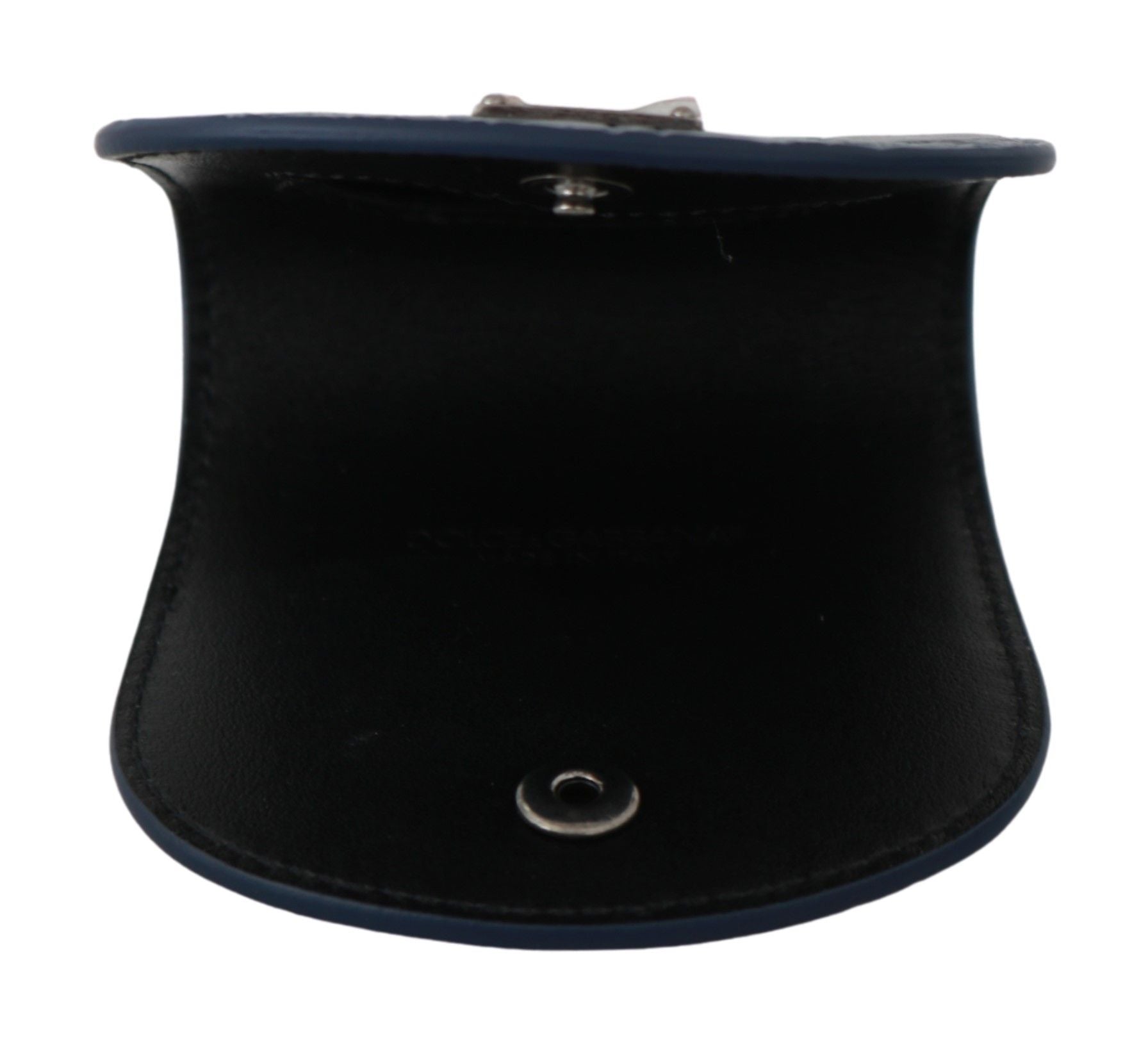 Dolce &amp; Gabbana Blue Leather Holder Pocket Condom Case