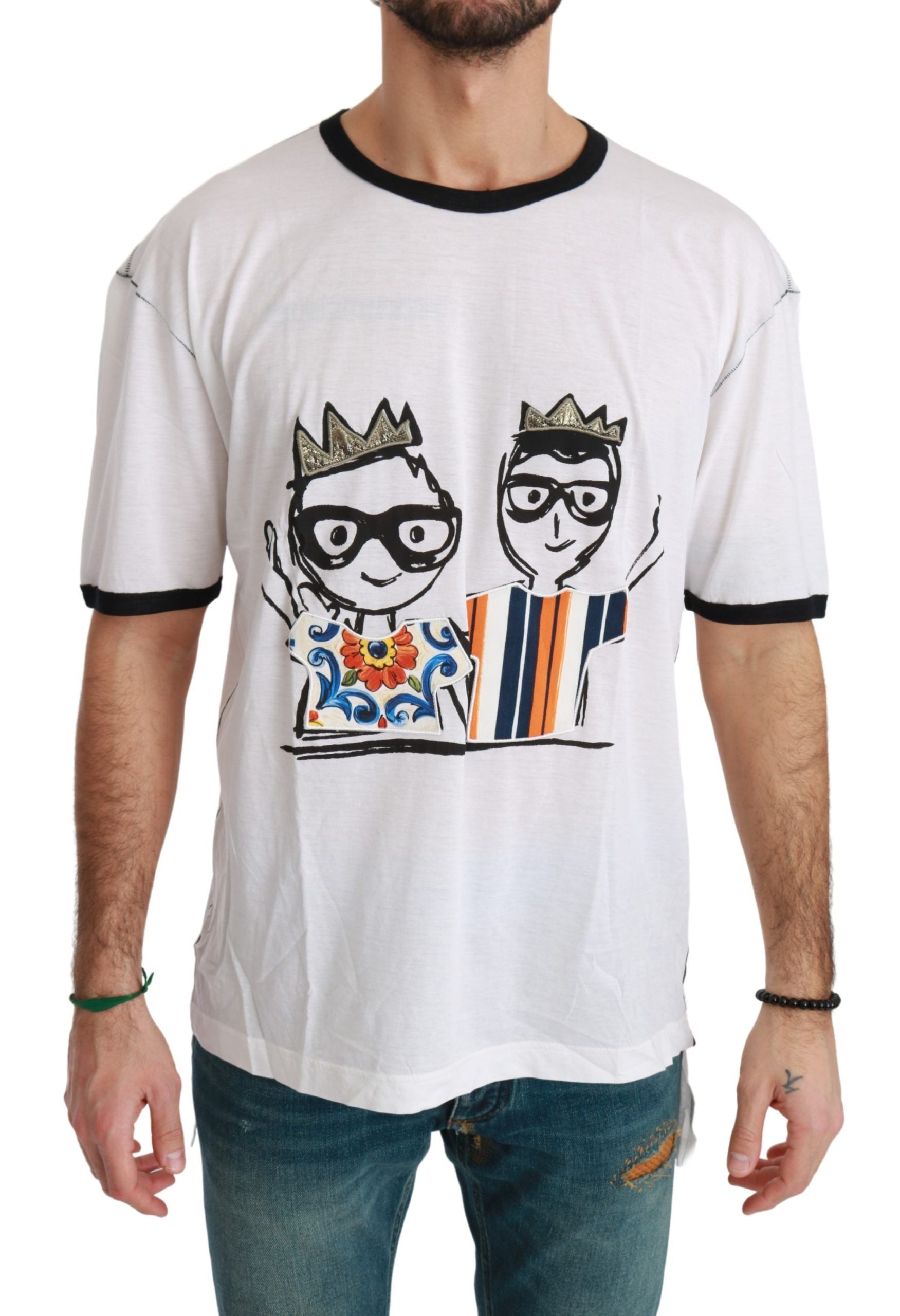 Dolce &amp; Gabbana White Men Print 