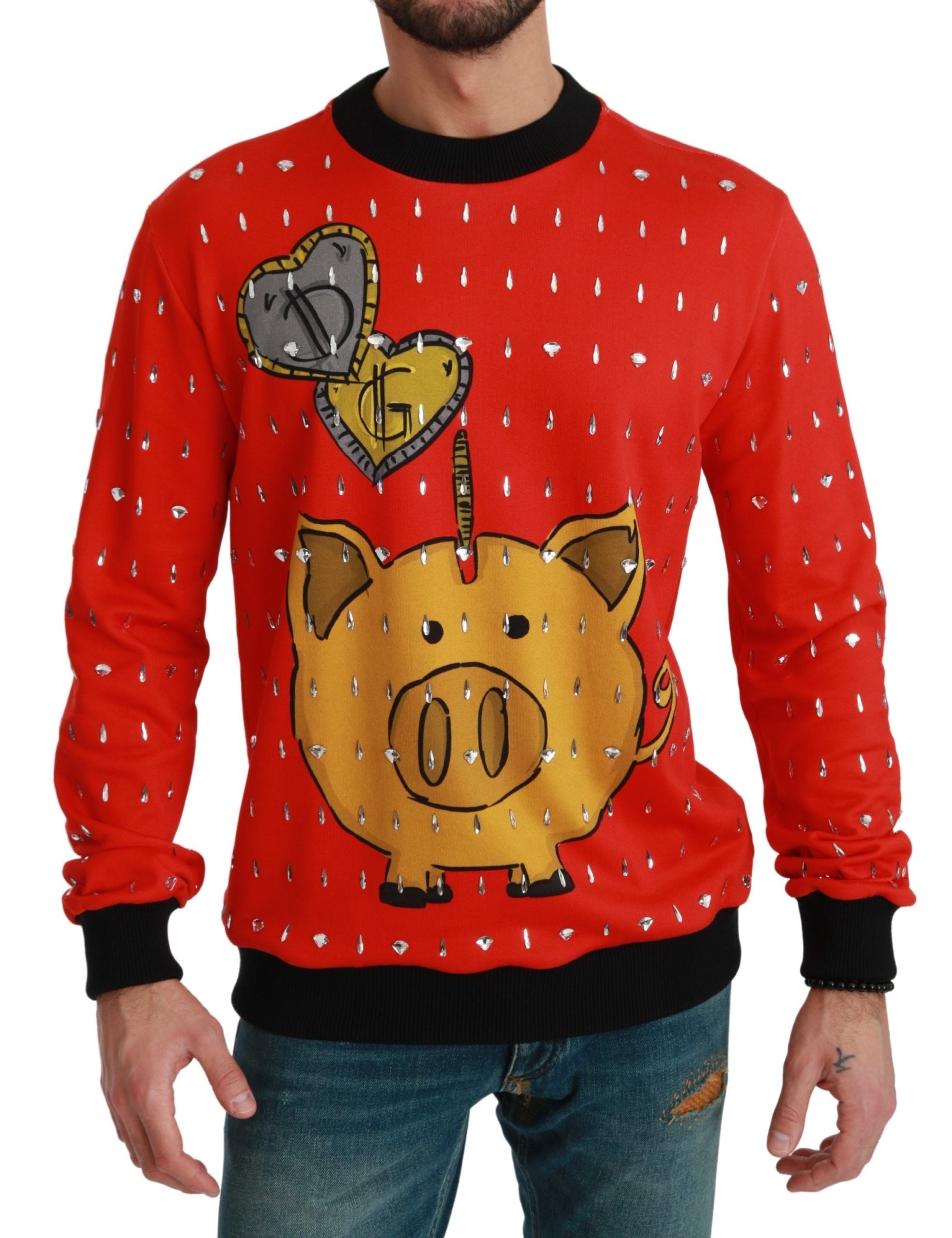 Dolce &amp;amp; Gabbana Red Crystal Pig of the Year-tröja