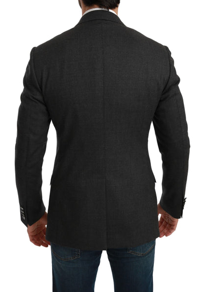 Dolce &amp; Gabbana Gray NAPOLI Slim Fit Jacket Wool Blazer