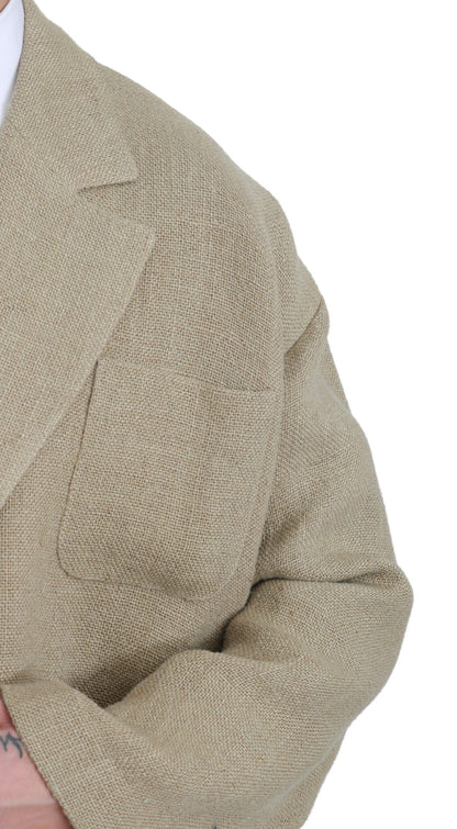 Dolce &amp;amp; Gabbana Beige Kavaj 100% Jute Kavaj