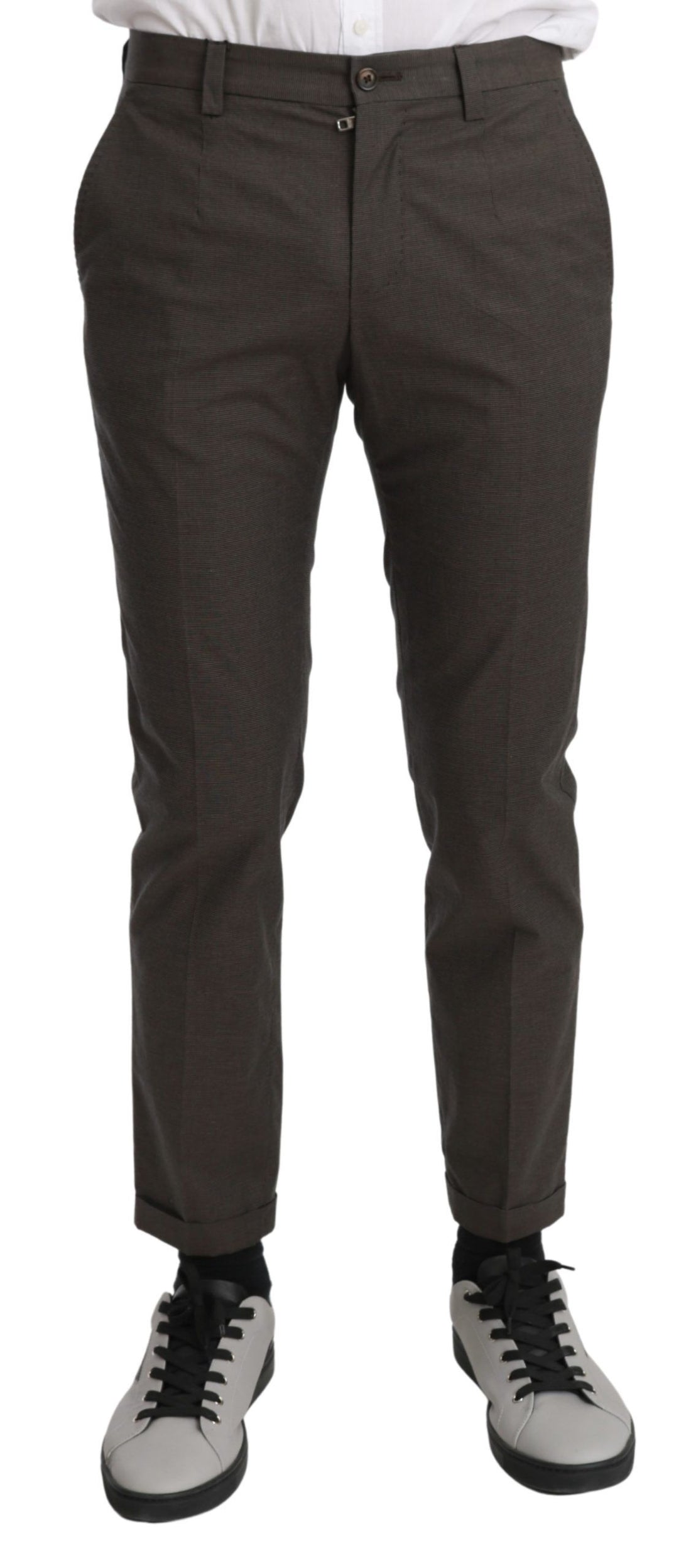 Dolce &amp; Gabbana Brown Casual Mens Trouser 100% Cotton Pants