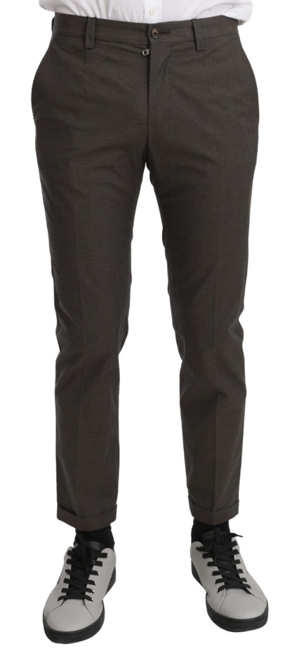 Dolce &amp; Gabbana Brown Casual Mens Trouser 100% Cotton Pants