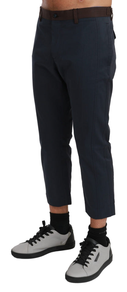 Dolce &amp; Gabbana Chic Cropped Stripe Casual Pants