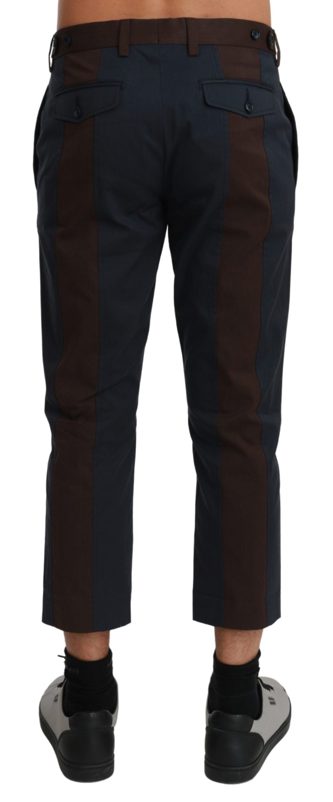 Dolce &amp; Gabbana Chic Cropped Stripe Casual Pants