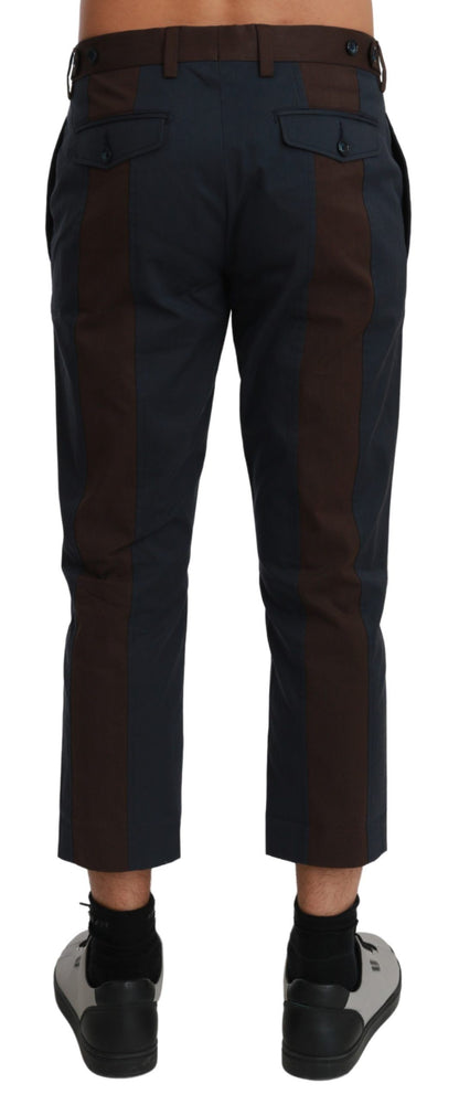 Dolce &amp; Gabbana Chic Cropped Stripe Casual Pants