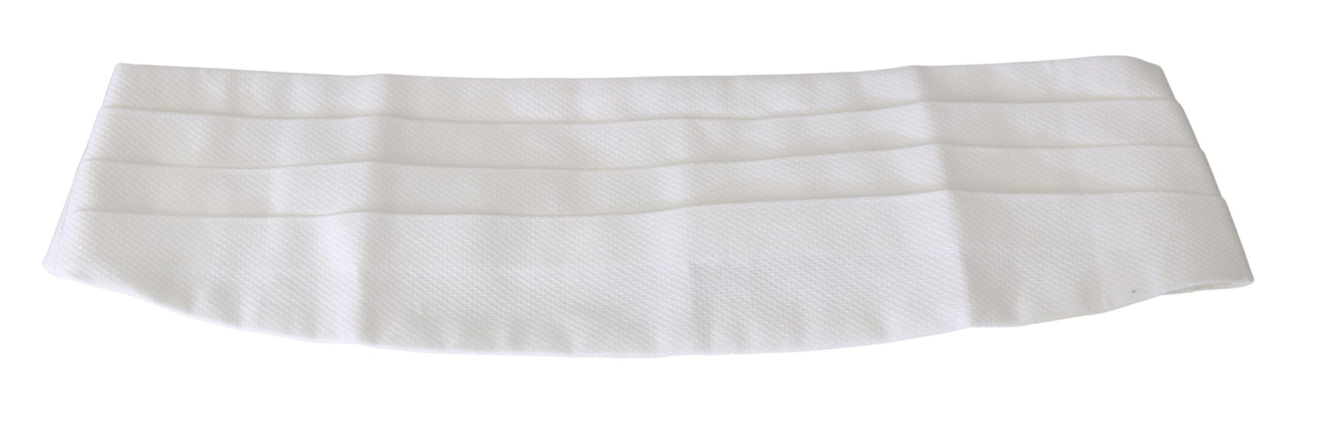 Dolce &amp; Gabbana White Men Waist Belt Cotton Cummerbund