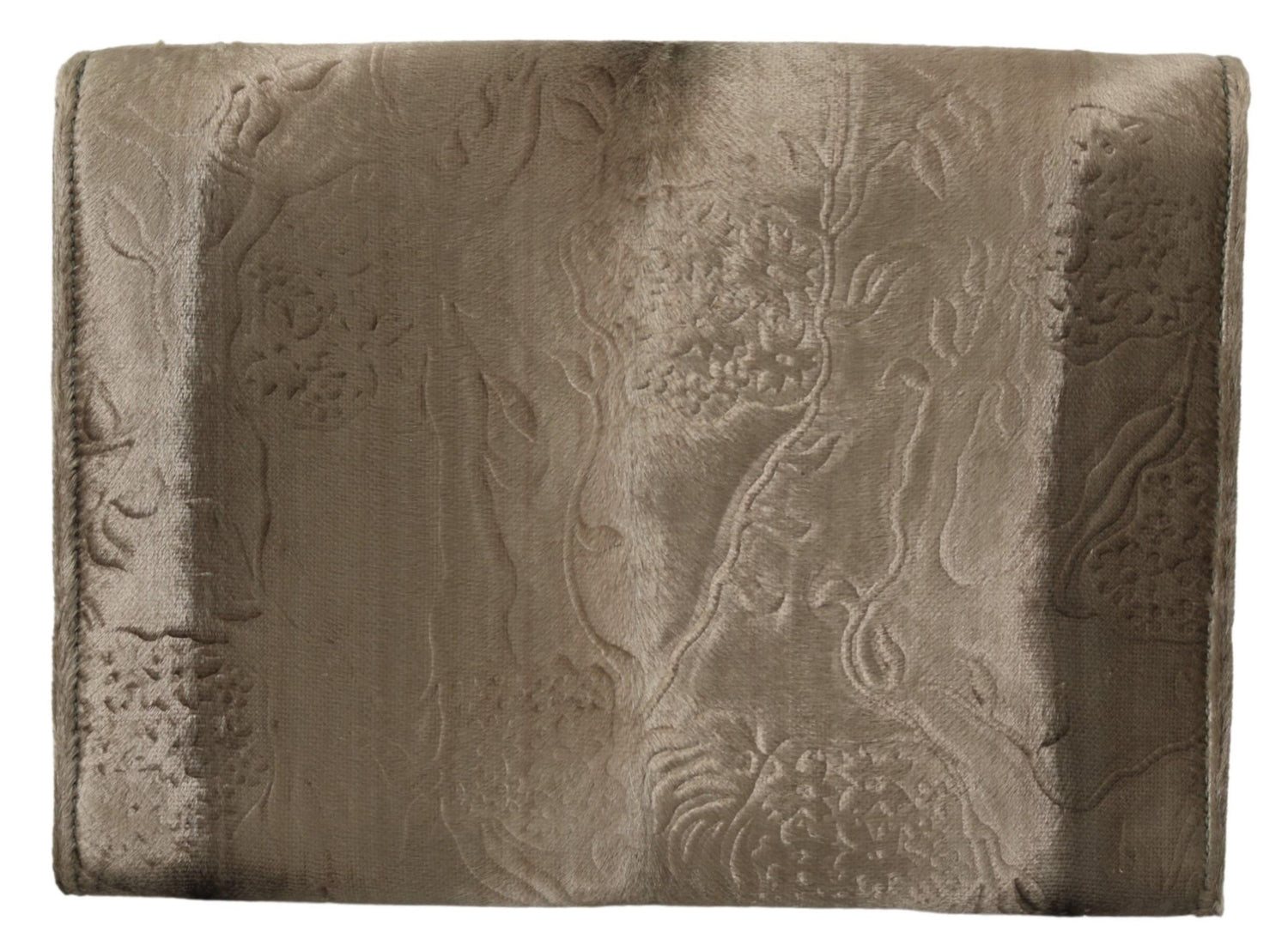 Dolce &amp;amp; Gabbana Beige Sammet Blommig Läder Herrdokumentportfölj