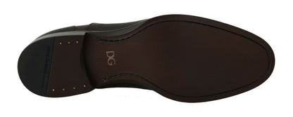 Dolce &amp; Gabbana Brown Leather Laceups Dress Mens Shoes