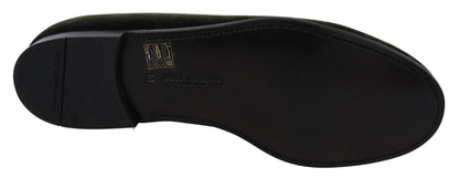 Dolce &amp;amp; Gabbana Gröna Sammets Slip On Herrloafers