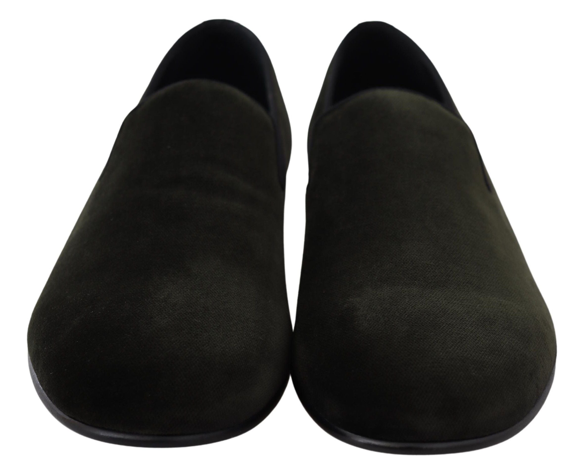 Dolce &amp;amp; Gabbana Gröna Sammets Slip On Herrloafers
