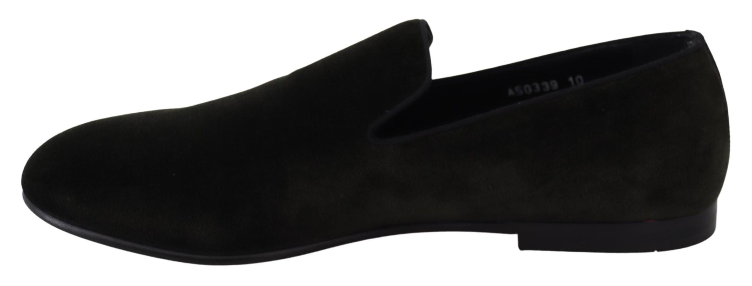 Dolce &amp;amp; Gabbana Gröna Sammets Slip On Herrloafers