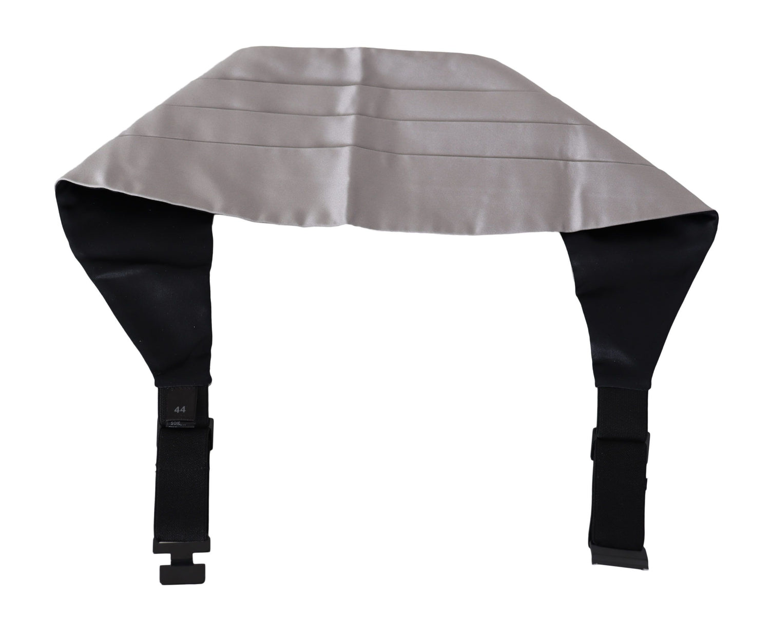Dolce &amp; Gabbana Gray Men Waist Belt 100% Silk Cummerbund