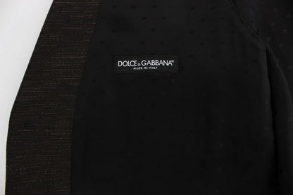 Dolce &amp;amp; Gabbana Svart Klänning i Ull med Logotyp Väst