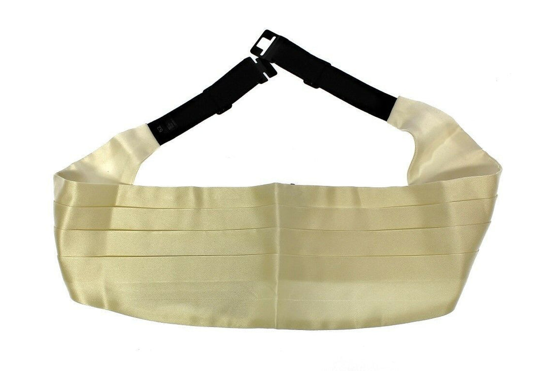 Dolce &amp; Gabbana White Waist Silk Cummerbund Belt