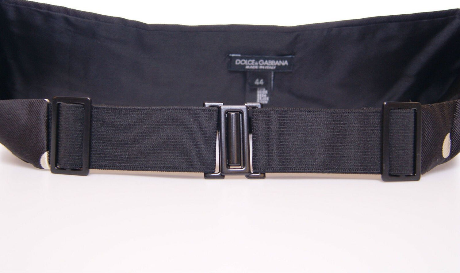 Dolce &amp; Gabbana Black Waist Smoking Tuxedo Cummerbund Belt