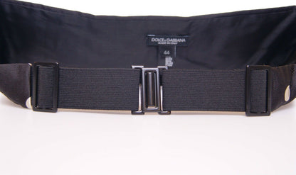 Dolce &amp; Gabbana Black Waist Smoking Tuxedo Cummerbund Belt