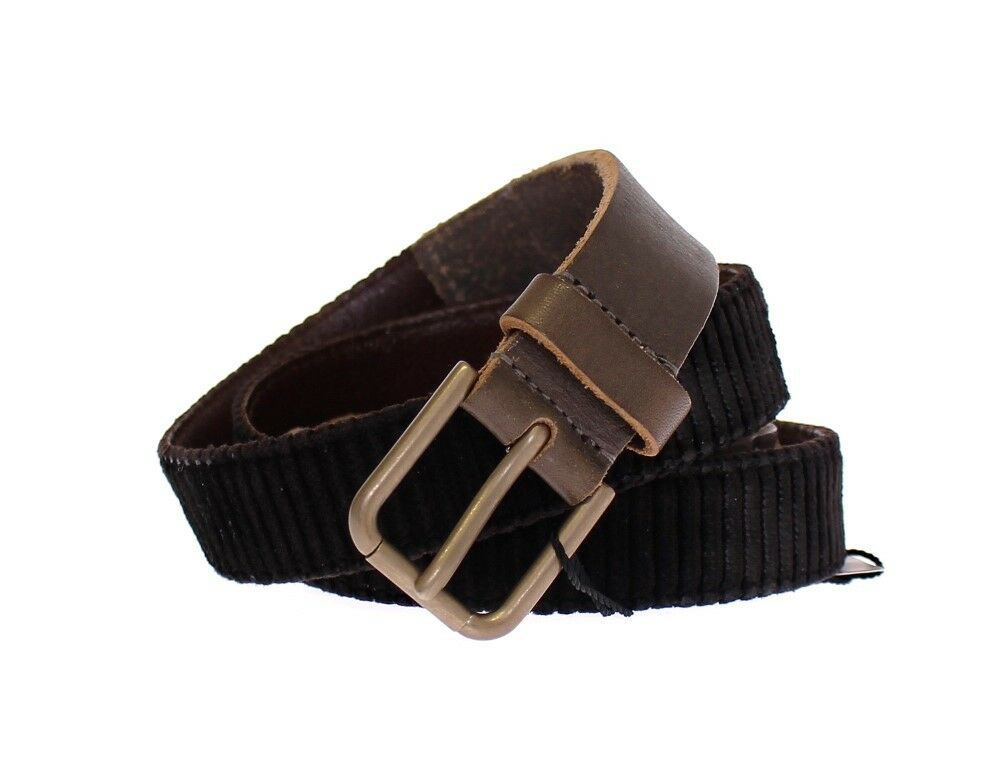 Dolce &amp; Gabbana Brown Leather Logo Cintura Gürtel Belt