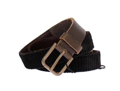 Dolce &amp; Gabbana Brown Leather Logo Cintura Gürtel Belt