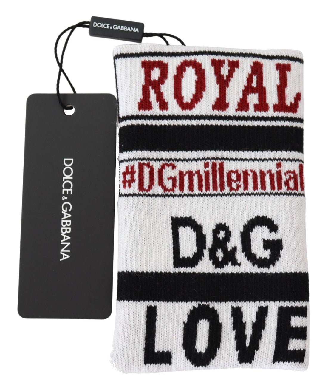 Dolce &amp; Gabbana Multicolor Wool Knit D&amp;G Love Wristband Wrap