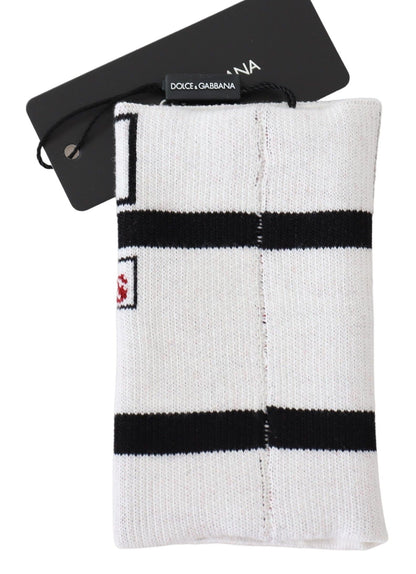 Dolce &amp; Gabbana Multicolor Wool Knit D&amp;G Love Wristband Wrap