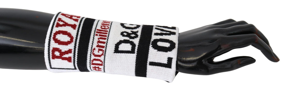 Dolce &amp; Gabbana Multicolor Wool Knit D&amp;G Love Wristband Wrap