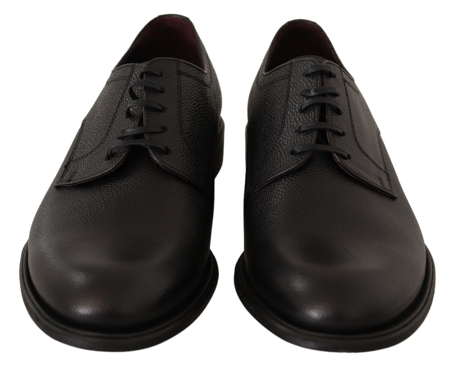 Dolce &amp;amp; Gabbana Svarta Läderskor Med Snörning Herr Formella Derbyskor