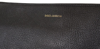 Dolce &amp;amp; Gabbana Svart Exotisk Läder Axelremsväska Alta Sartoria