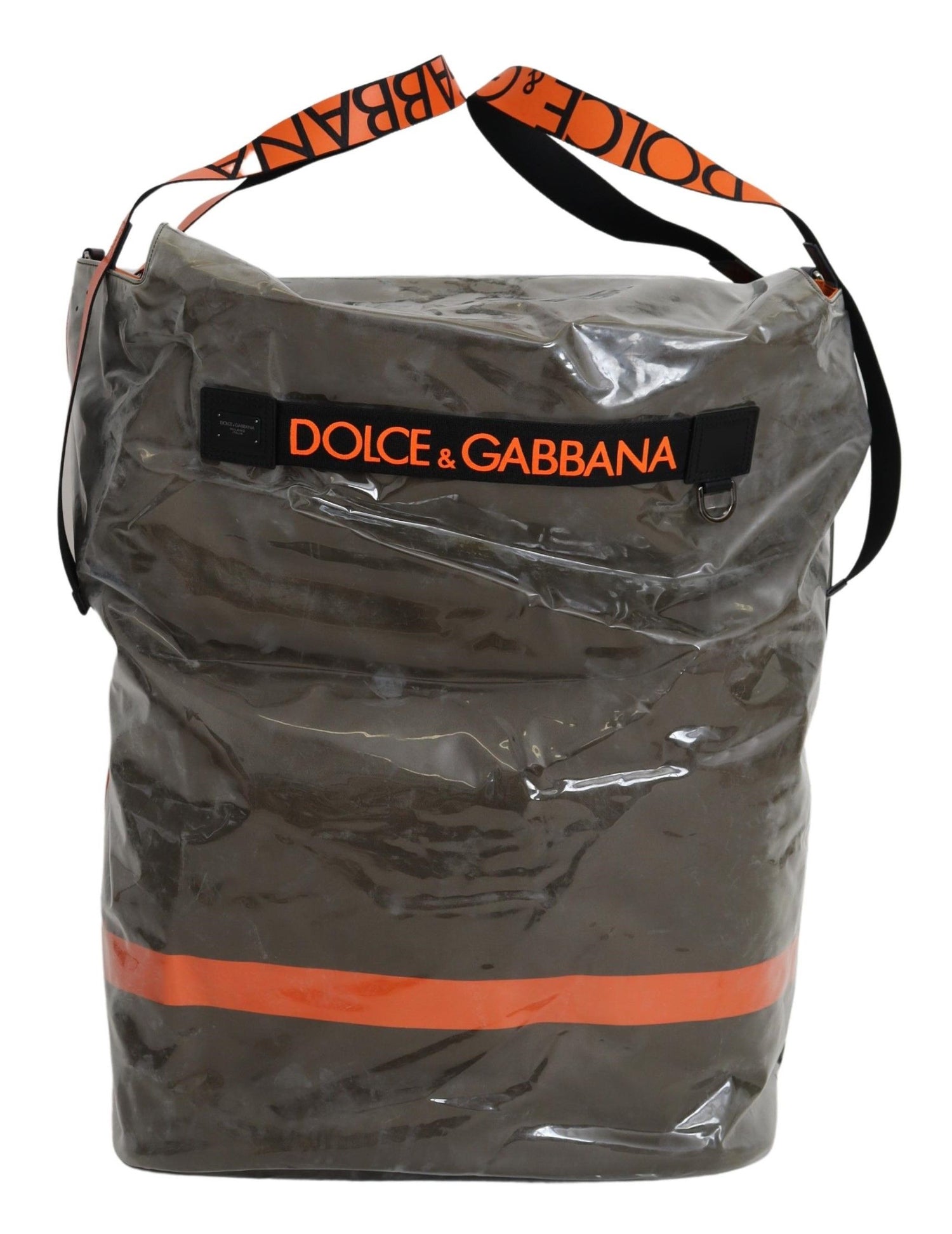 Dolce &amp;amp; Gabbana bomullsväska för män, stor grön shoppingväska