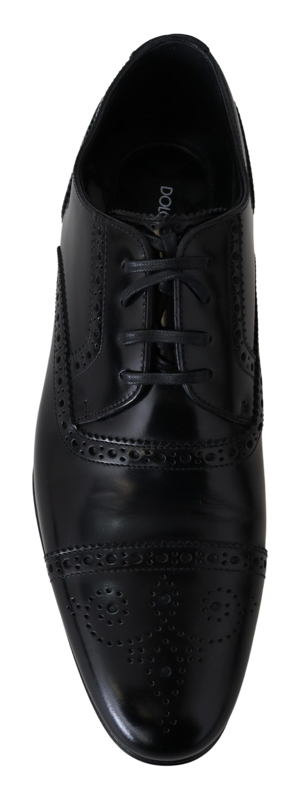 Dolce &amp;amp; Gabbana Svarta Läder Herr Derby Formella Loafers Skor