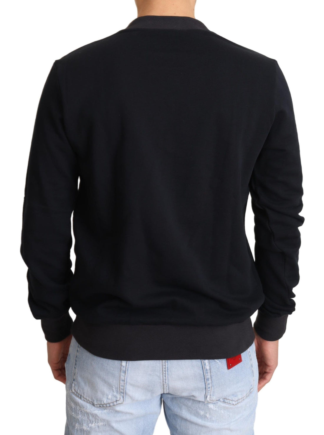 Dolce &amp; Gabbana Blue Crown King Cotton Pullover Sweater