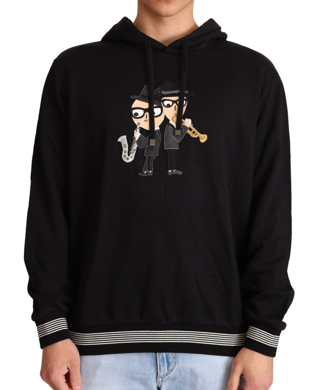 Dolce &amp; Gabbana Black Cotton Hooded 
