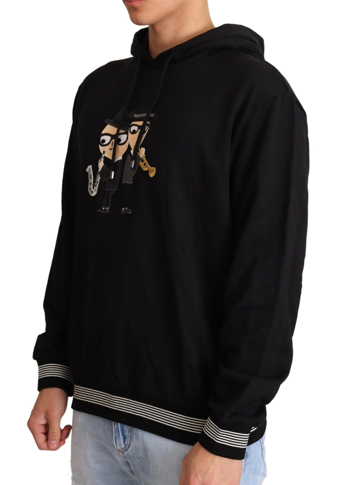 Dolce &amp; Gabbana Black Cotton Hooded 