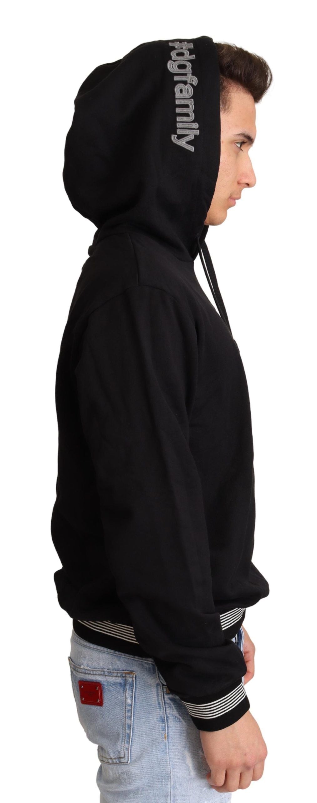 Dolce &amp; Gabbana Black Cotton Hooded 