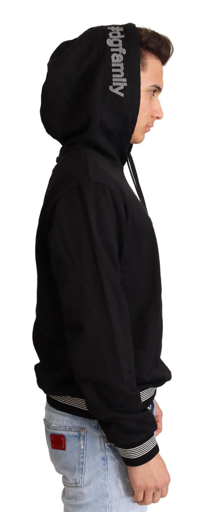 Dolce &amp; Gabbana Black Cotton Hooded 