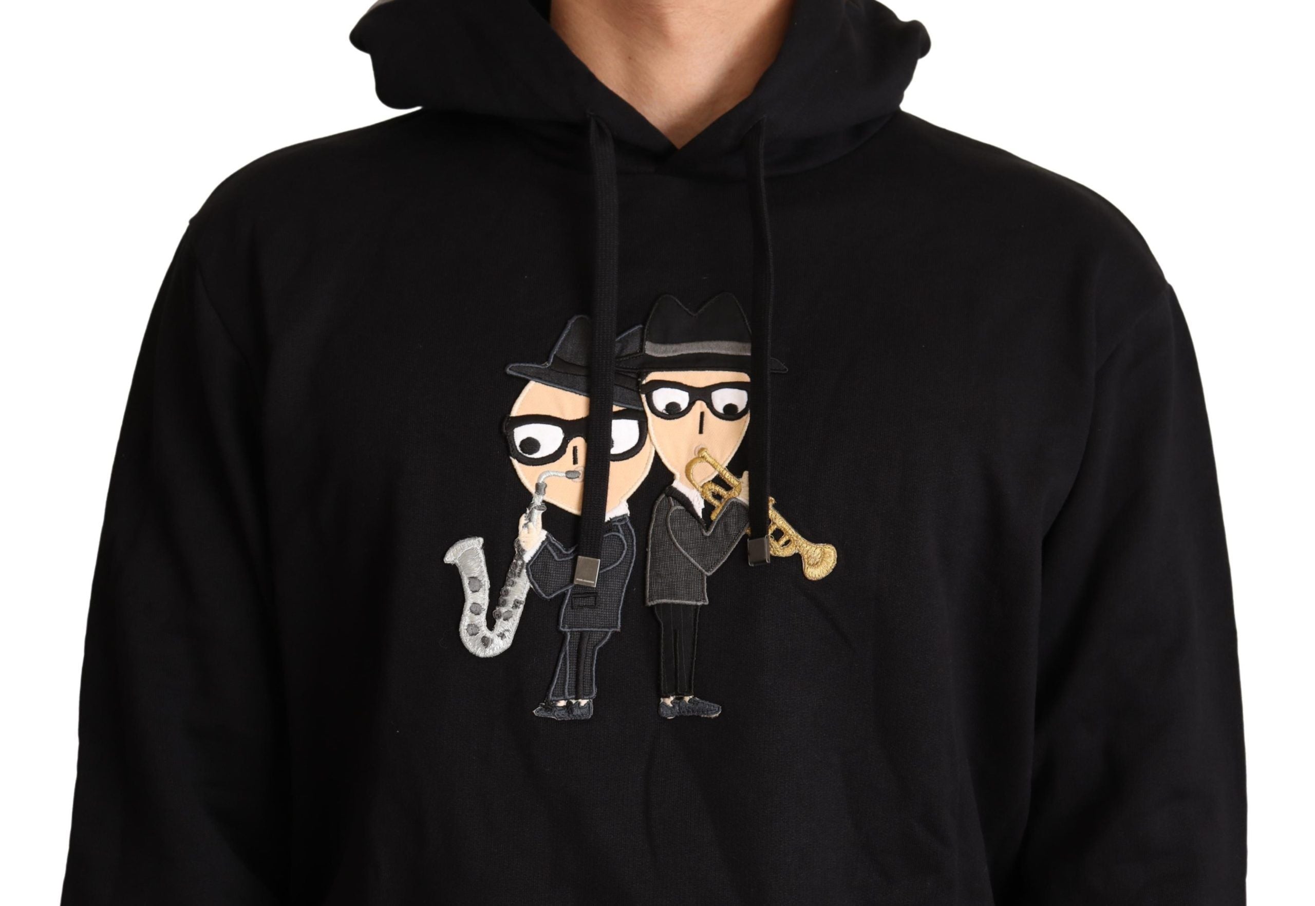 Dolce &amp; Gabbana Black Cotton Hooded 