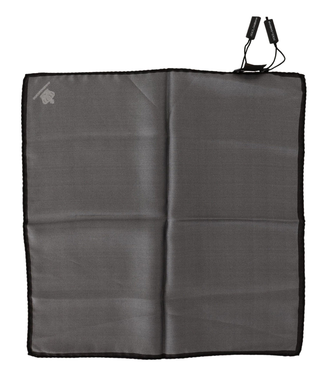 Dolce &amp; Gabbana Gray 100% Silk Square Handkerchief Gray 100% Silk Square Handkerchief