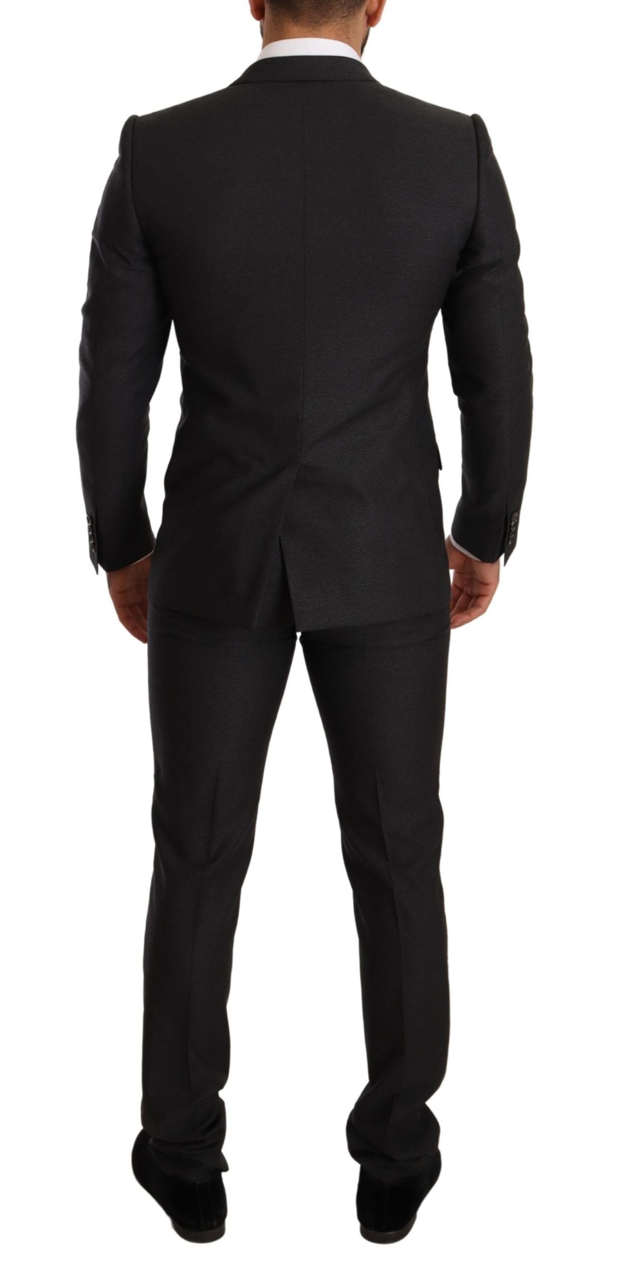 Dolce &amp;amp; Gabbana Grå Ull MARTINI Slim Fit Set Kostym